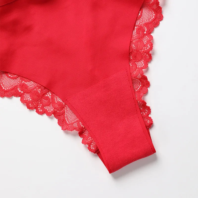 Braguita Camelia — encaje rojo pasión