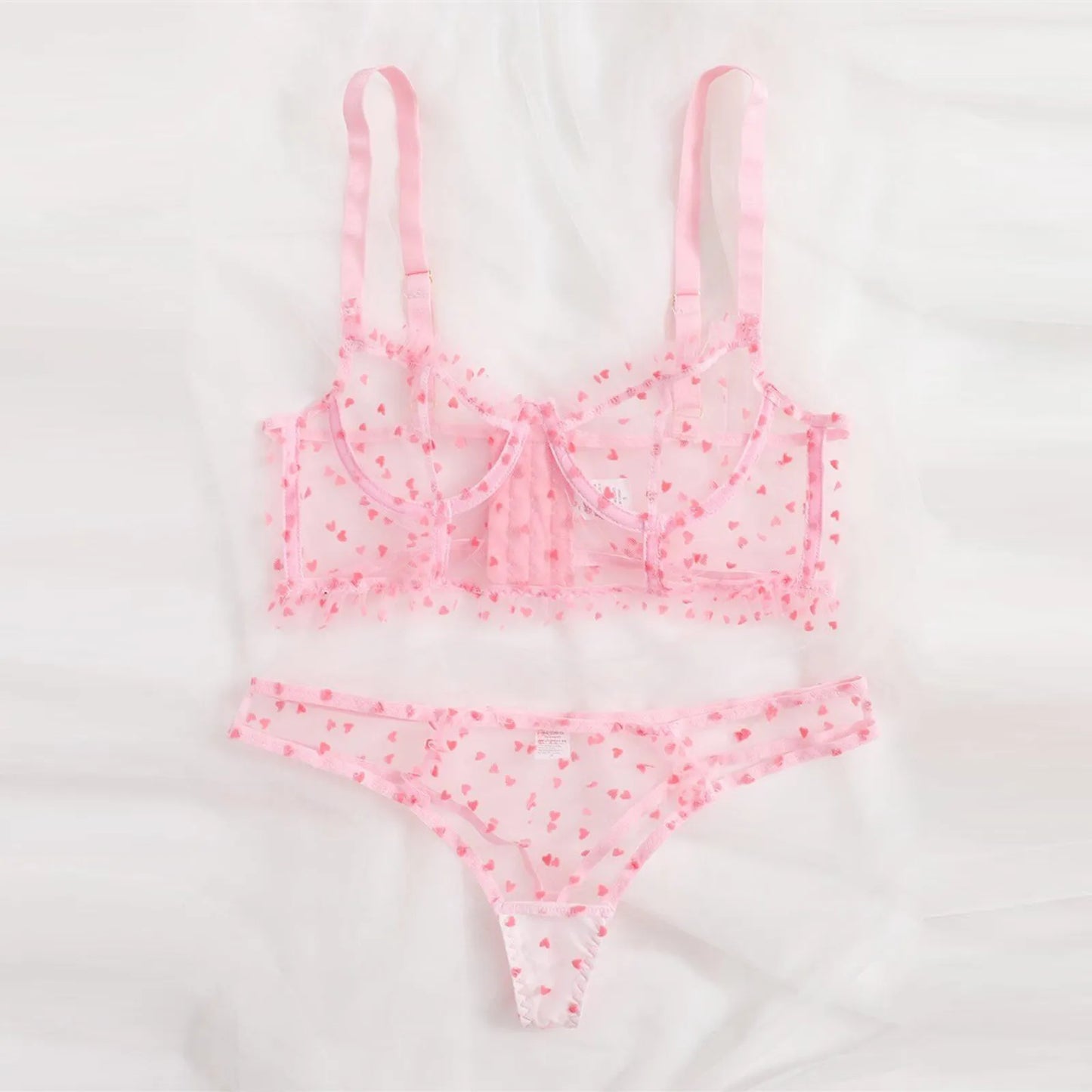 Conjunto Delia — malla y encaje sin costuras