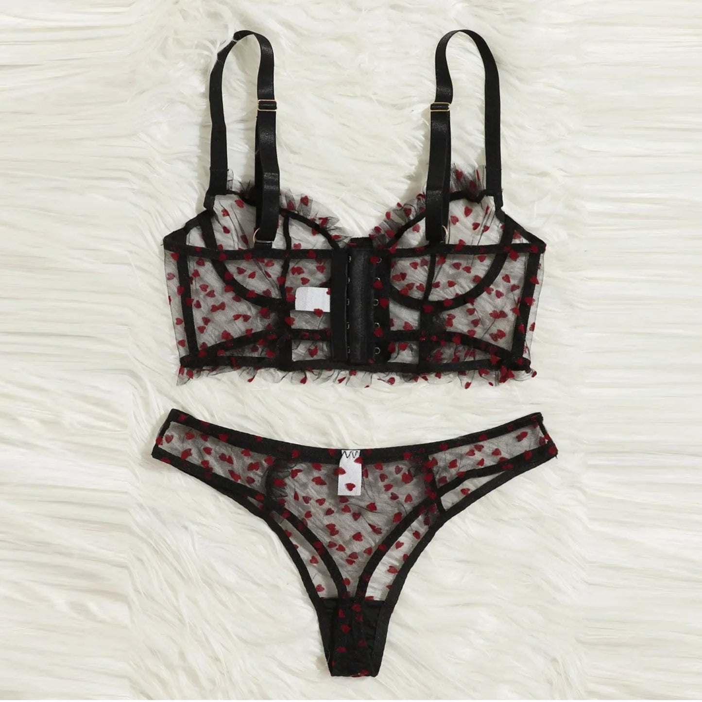 Conjunto Delia — malla y encaje sin costuras