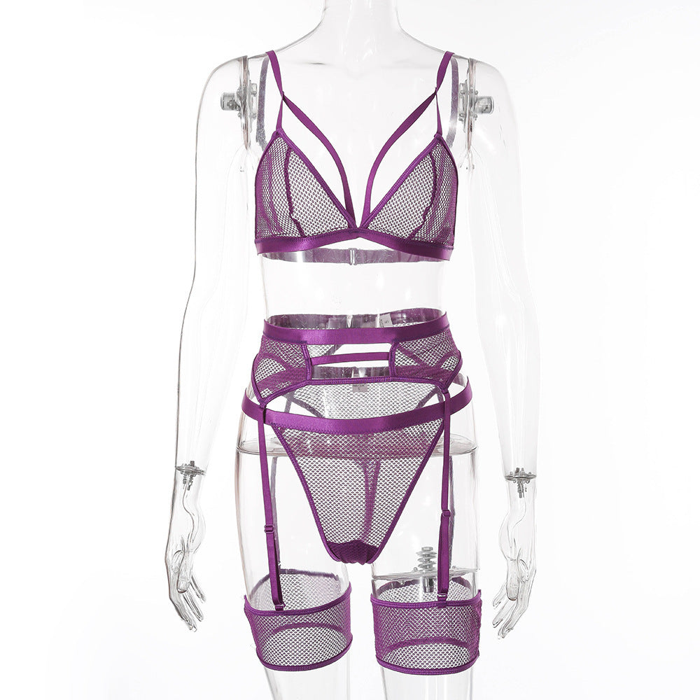 Conjunto Valentina — encaje negro o púrpura