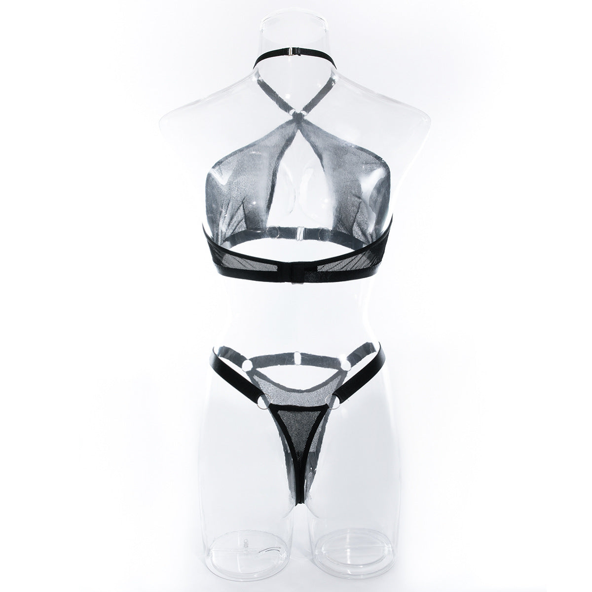 Conjunto Índigo — halter negro minimalista