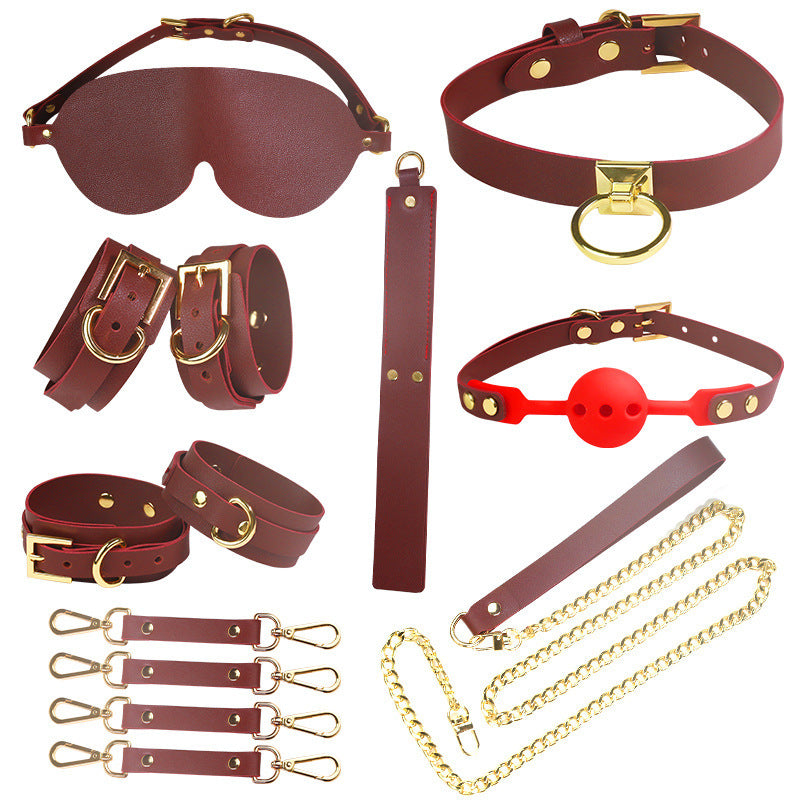 Kit Isolda — bondage en 8 piezas, herrajes dorados